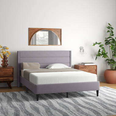 Peters tufted upholstered low profile platform bed andover deals mills